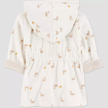 Carter's Just One You, Baby Duck Robe - Gray: Midweight Cotton Polyester Bath Wrap, Animal Pattern