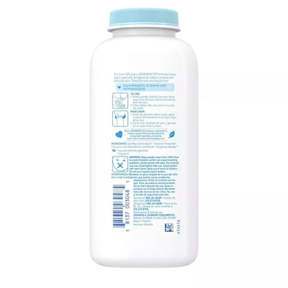 Johnson's Naturally Derived Cornstarch Baby Powder, Aloe & Vitamin E, Hypoallergenic - 9oz