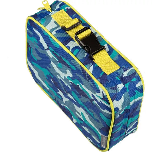 Bentology Lunch Box Kids Insulated, Durable Tote Bag Fits Bento Boxes, Jars & Bottles (Blue Camo)