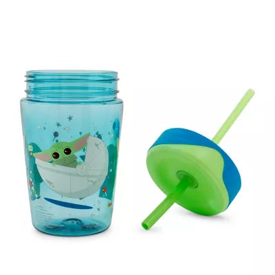 Silver Buffalo Star Wars: The Mandalorian Grogu Kids Spill-Proof Tumbler With Straw | 18 Ounces