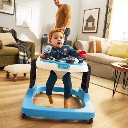 Image displaying a toddler in a baby activity walker