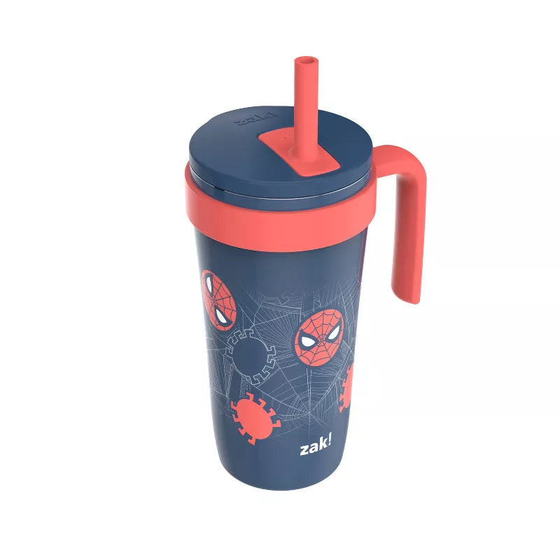 Zak Designs 18oz Spider and Friends Stainless Steel Vacuum Fairway Straw Tumbler