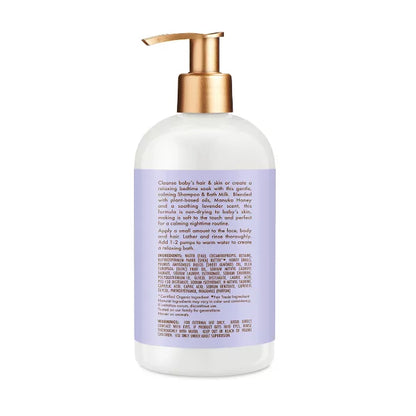 SheaMoisture Baby Manuka Honey & Lavender Pump Nighttime Shampoo & Bath Milk for Delicate Hair & Skin - 13 fl oz