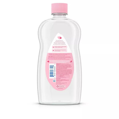 Johnson's Baby Body Pure Mineral Oil, Gentle & Soothing Massage Oil for Dry Skin - Original Scent - 20oz