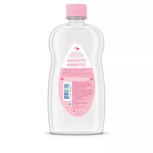 Johnson's Baby Body Pure Mineral Oil, Gentle & Soothing Massage Oil for Dry Skin - Original Scent - 20oz