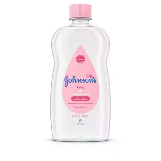 Johnson's Baby Body Pure Mineral Oil, Gentle & Soothing Massage Oil for Dry Skin - Original Scent - 20oz