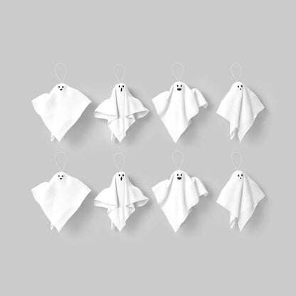 8ct Halloween Decor Kit Ghosts - Hyde and EEK! Boutique: No Assembly