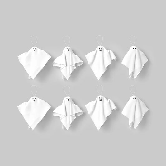 8ct Halloween Decor Kit Ghosts - Hyde and EEK! Boutique: No Assembly