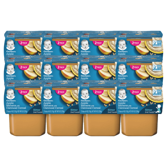 Gerber Baby Food, 2nd Foods, Apple Banana with Oatmeal, 8 OZ