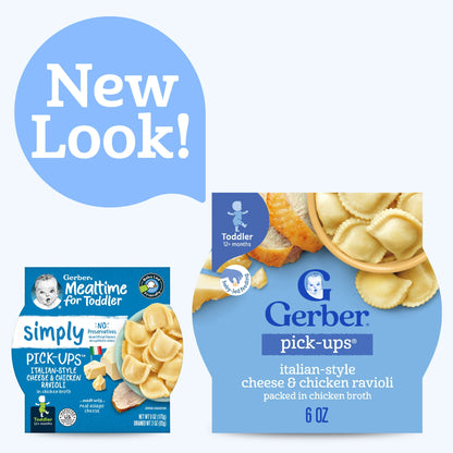 Gerber Toddler Food Baby Food, Italian-Style Chicken and Cheese Ravioli, 6 Ounce