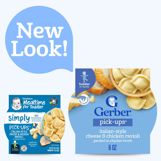 Gerber Toddler Food Baby Food, Italian-Style Chicken and Cheese Ravioli, 6 Ounce