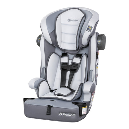 Gray and white car seat on a white background