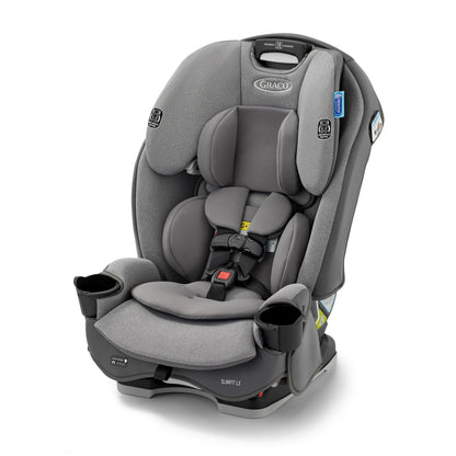 Gray car seat on a white background