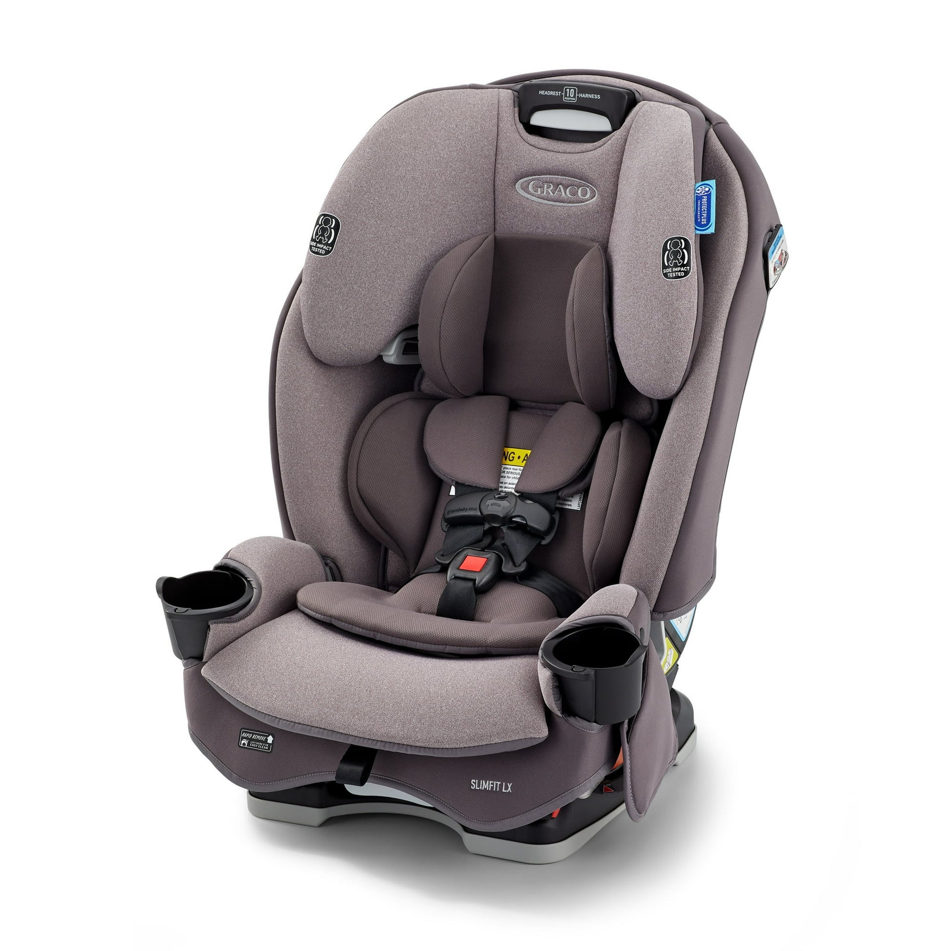 Gray car seat on a white background