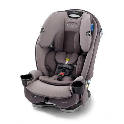 Gray car seat on a white background