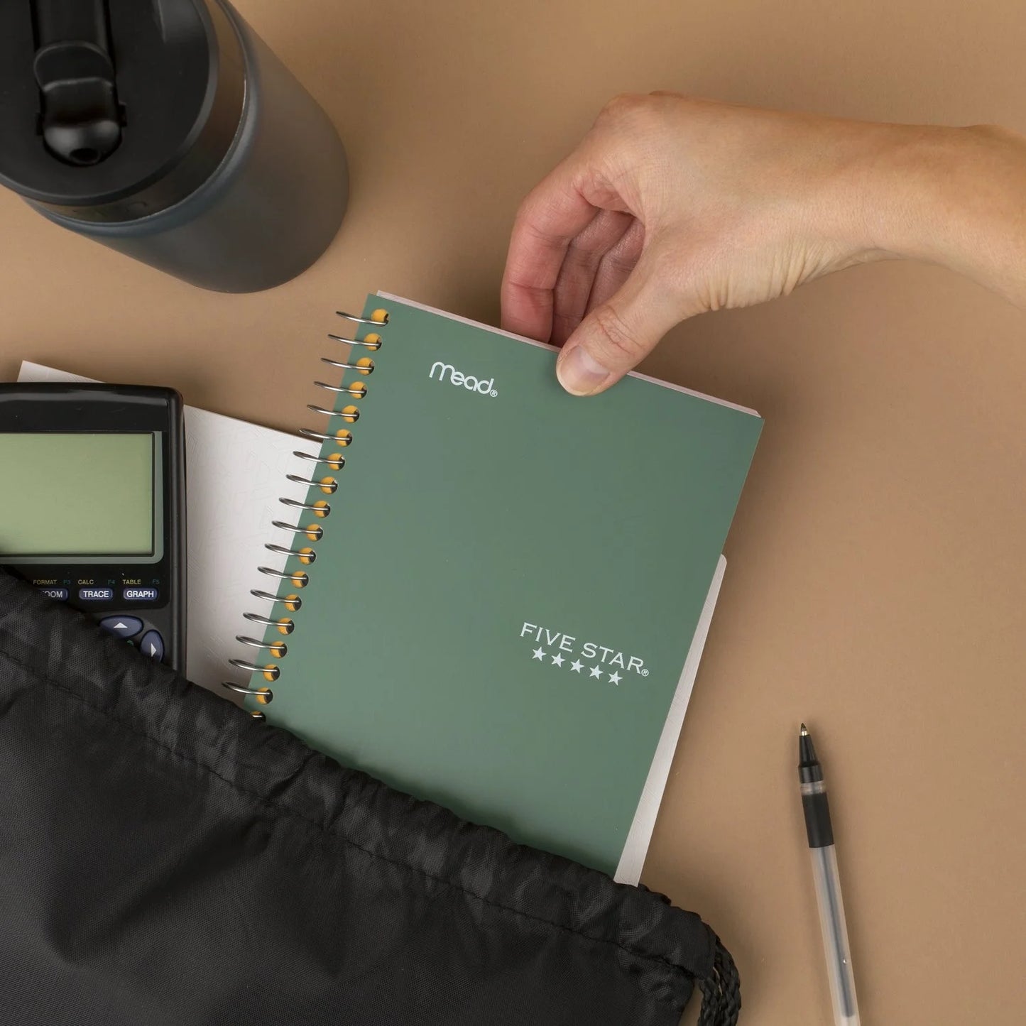 Five Star 1 Subject 7x5 Notebook Green