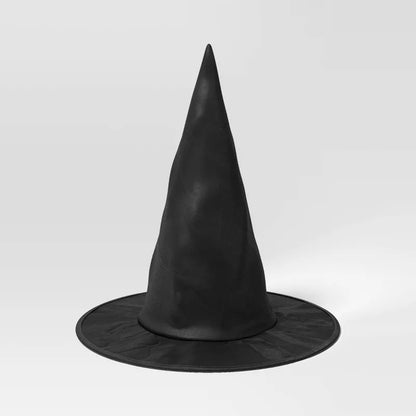 Halloween Black witch hat on a white background