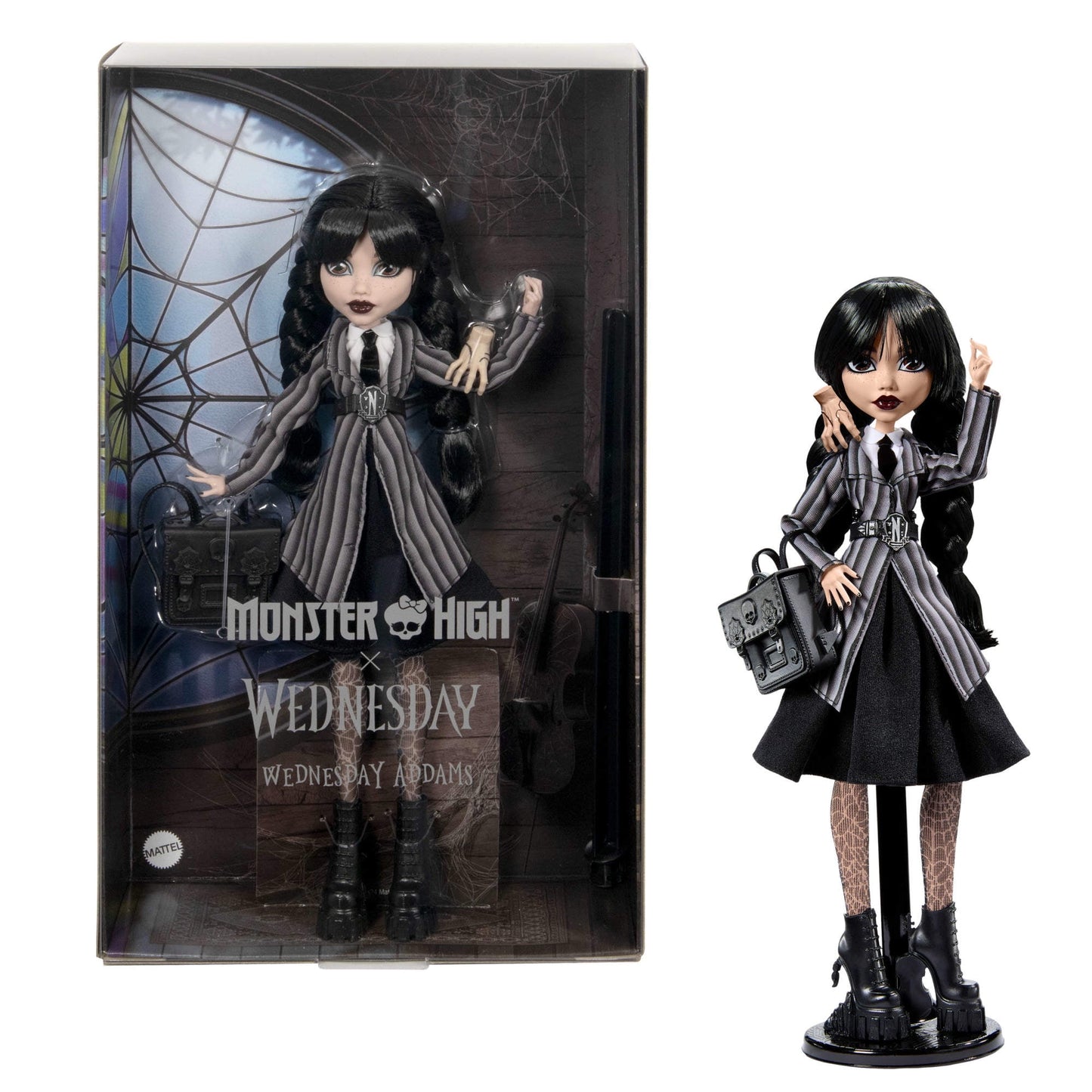 Halloween Collectible Doll with School Uniform and Thing Hand Accessory – Poseable Toy for Kids