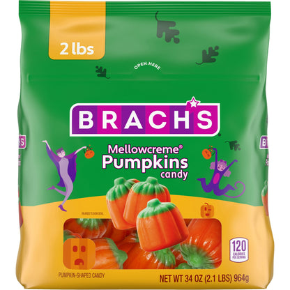 Halloween Mellowcreme Pumpkins 34-Ounce Bag – Classic Fall Candy for Trick-or-Treat and Parties
