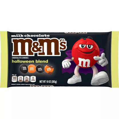 Halloween Themed Candy, Halloween blend chocolate candy package with a red character on a white background