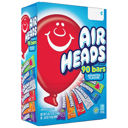 Halloween candy, Box of assorted candy with many flavors with a red balloon-like character on a white background