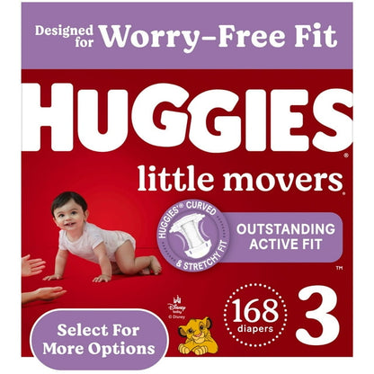 Huggies Little Movers Baby Diapers, (Select for More)