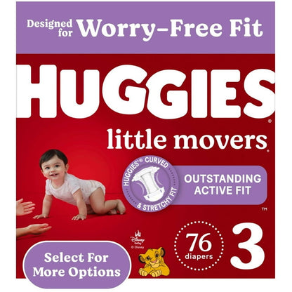 Huggies Little Movers Baby Diapers, (Select for More)