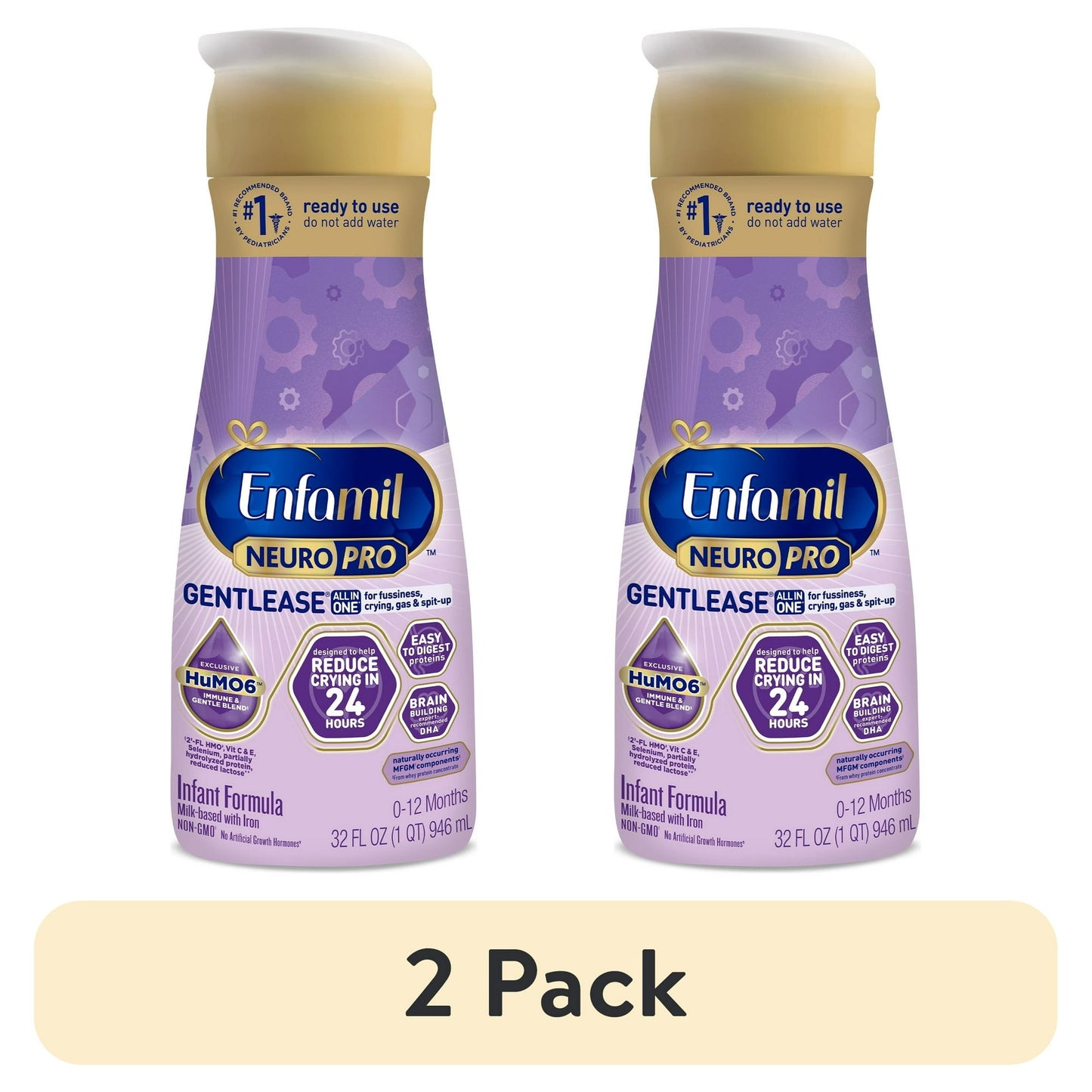 Infant formula bottle 2 pack