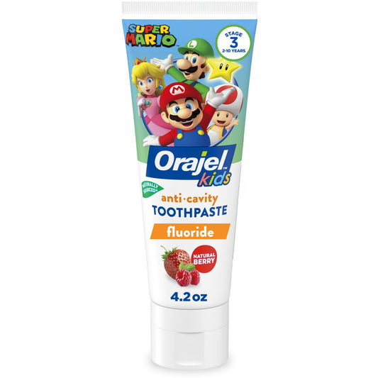 Kids anti-cavity fluoride toothpaste, natural berry flavor – 4.2 oz