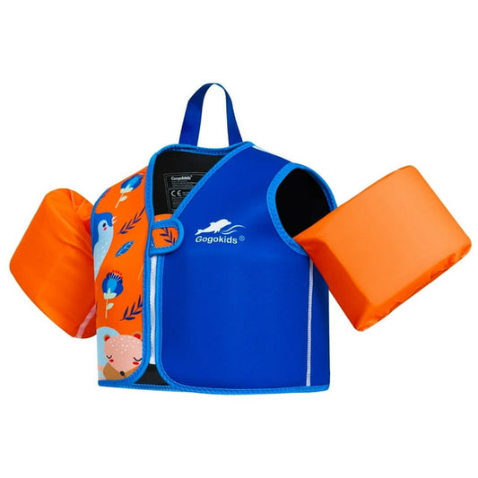 Kids swim flotation vest with armbands for pool safety