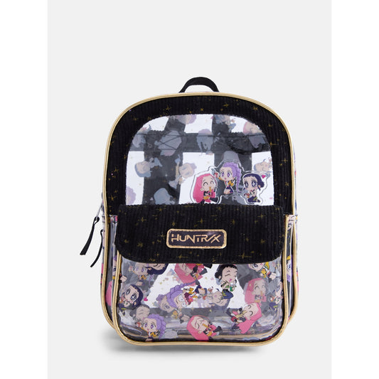 Cute clear backpack with adjustable straps and secure zippered compartments for daily use and special events.