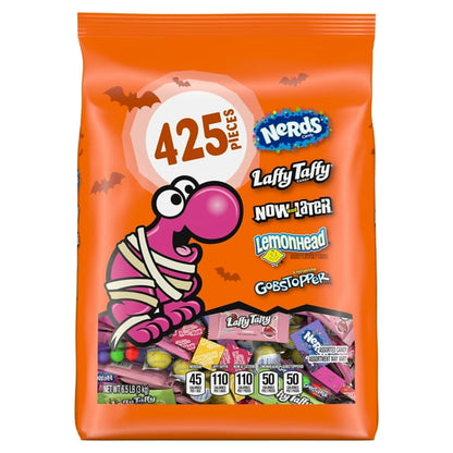 Halloween Classic Fun Trick-or-Treat Assortment with Nerds, Trolli, Now and Later, Lemonhead, Gobstopper, 104.62oz Bag