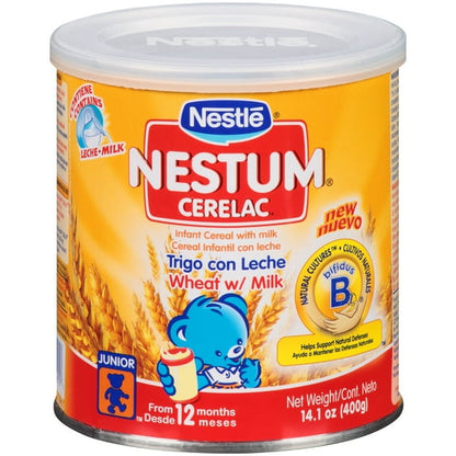 Nestle Nestum Cerelac Wheat Infant Cereal with Milk 14.1 oz. Canister