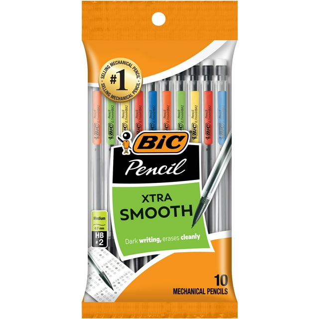 Pack of 0.7mm mechanical pencils with smooth-writing lead, ideal for school or office use