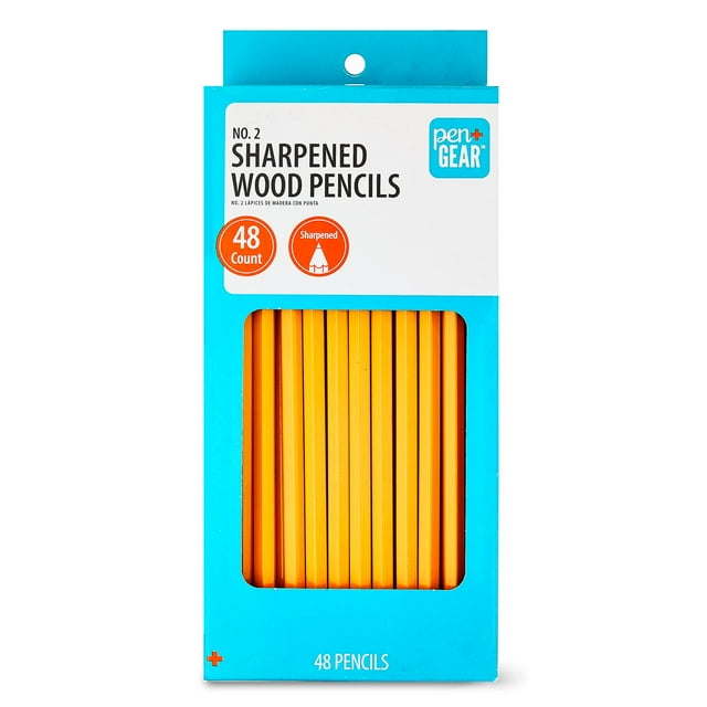 Pack of pre-sharpened wood pencils with standard lead
