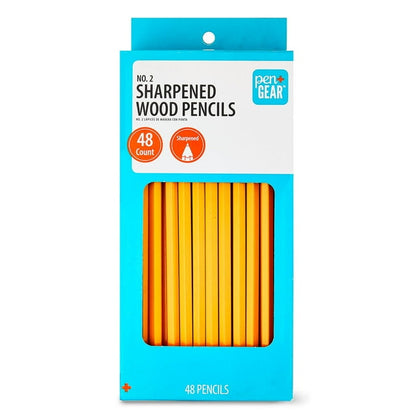 Pack of pre-sharpened wood pencils with standard lead
