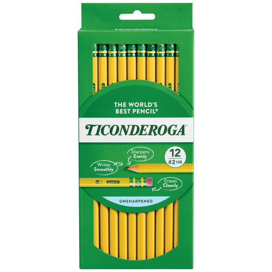 Pack of unsharpened wood pencils with standard lead