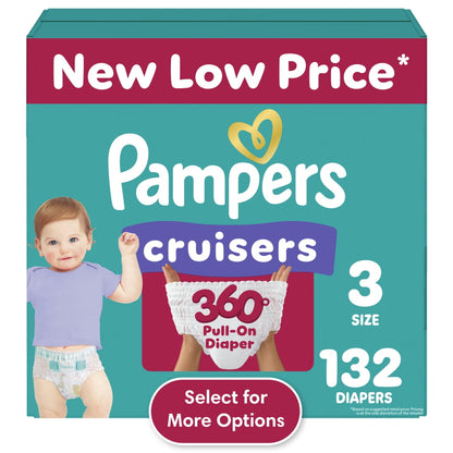 Pampers Cruisers 360 Pull-On Diapers, Babyproof up to 100% leakproof diaper