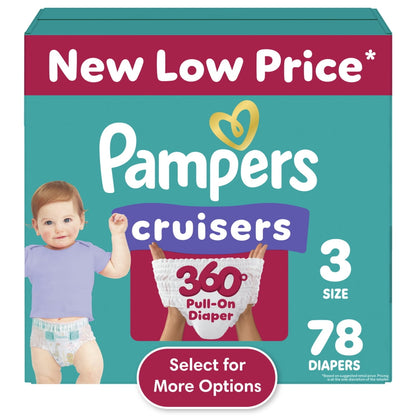 Pampers Cruisers 360 Pull-On Diapers, Babyproof up to 100% leakproof diaper