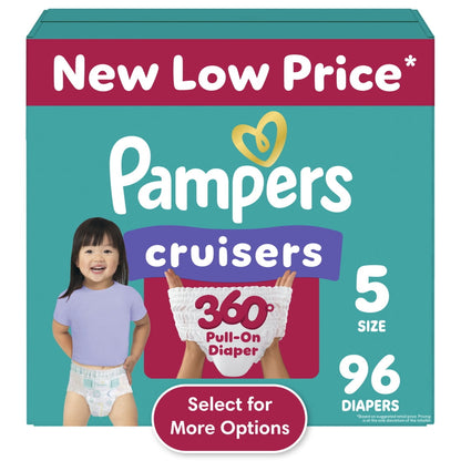 Pampers Cruisers 360 Pull-On Diapers, Babyproof up to 100% leakproof diaper