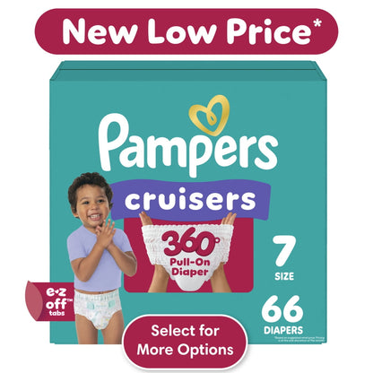 Pampers Cruisers 360 Pull-On Diapers, Babyproof up to 100% leakproof diaper