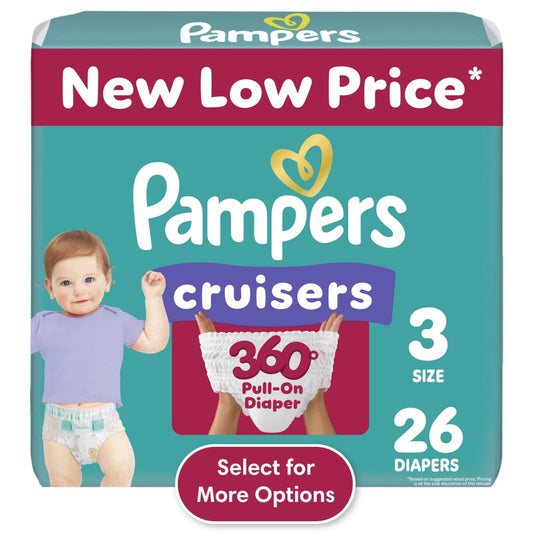 Pampers Cruisers 360 Pull-On Diapers, Babyproof up to 100% leakproof diaper