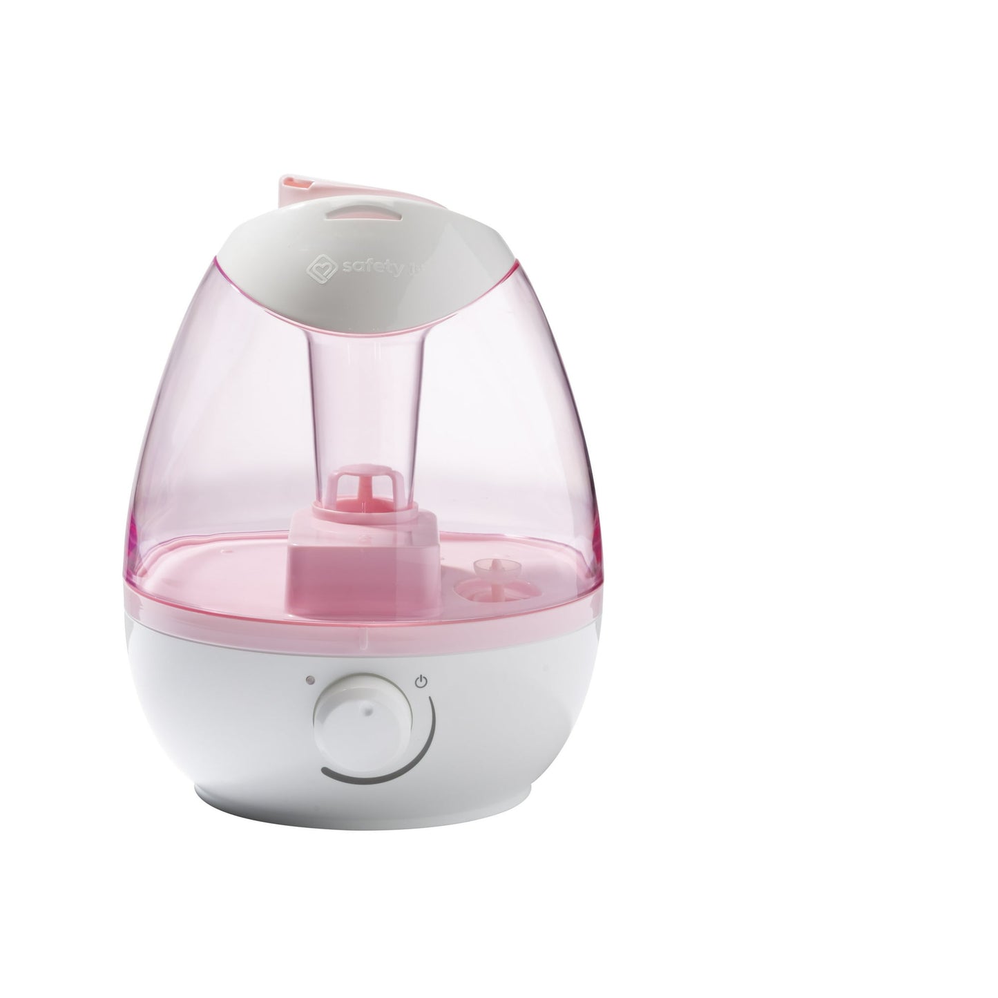 Pink and white humidifier on a white background