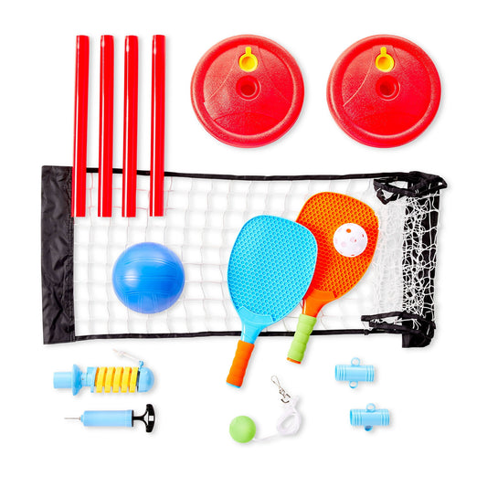 Colorful kids outdoor play equipment for active backyard fun and physical play for toddlers and young children.