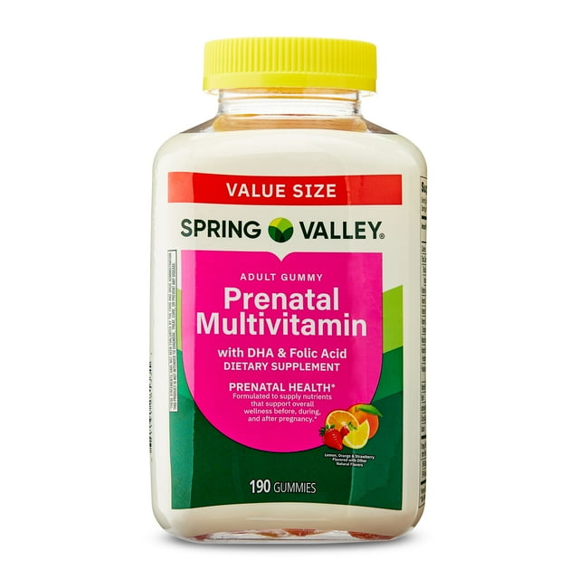 Prenatal vitamin supplement for pregnancy health and baby development