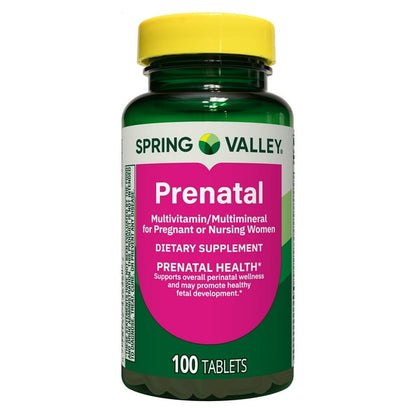Prenatal vitamin supplement for pregnancy health and baby development