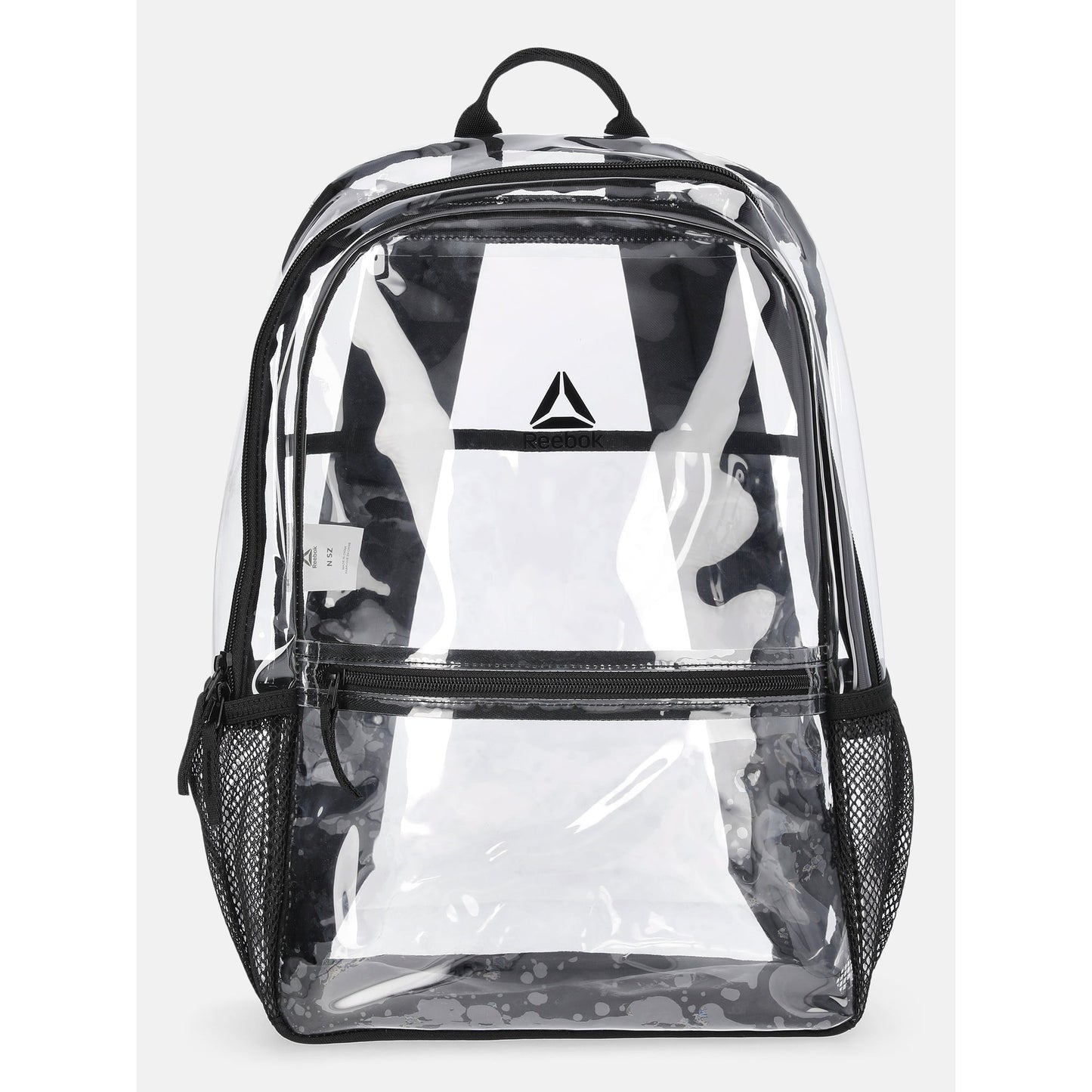 Lightweight clear backpack featuring comfortable adjustable shoulder straps for all-day wear.