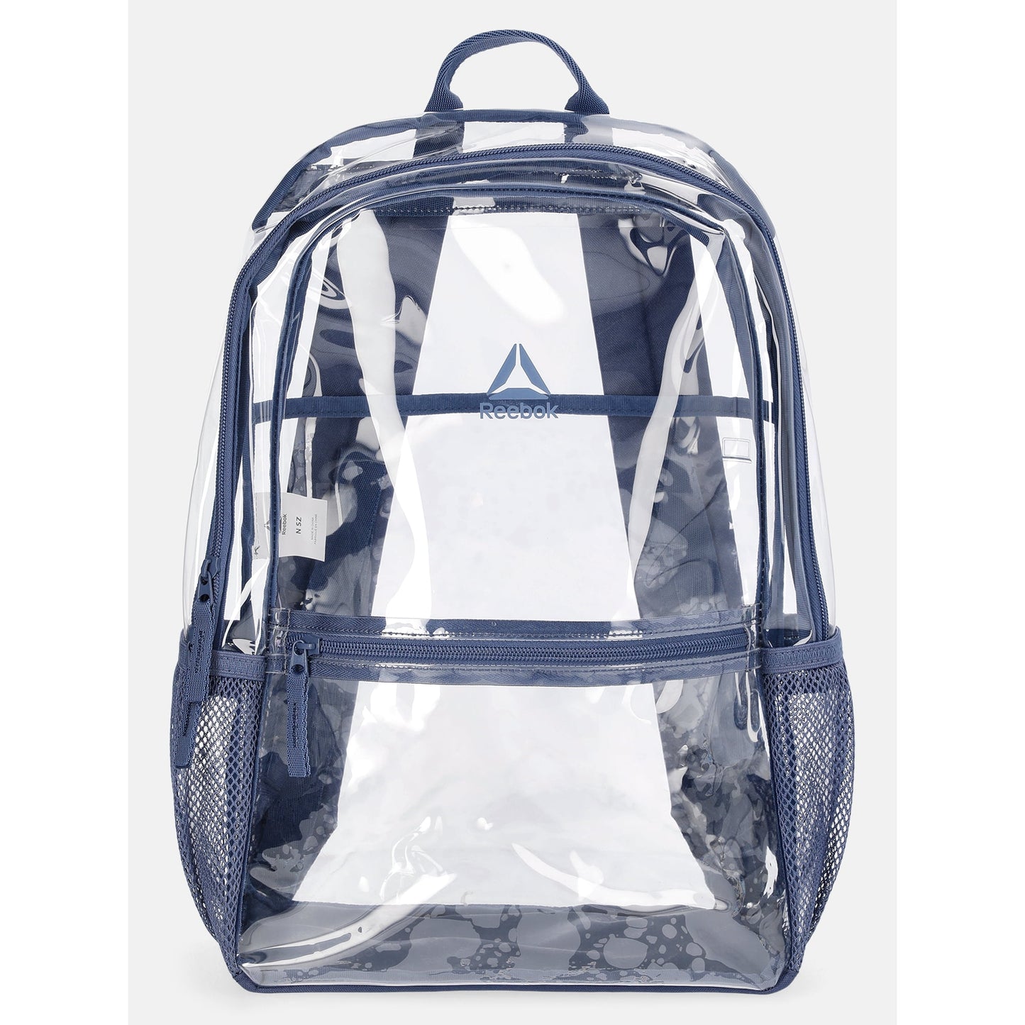 Lightweight clear backpack featuring comfortable adjustable shoulder straps for all-day wear.