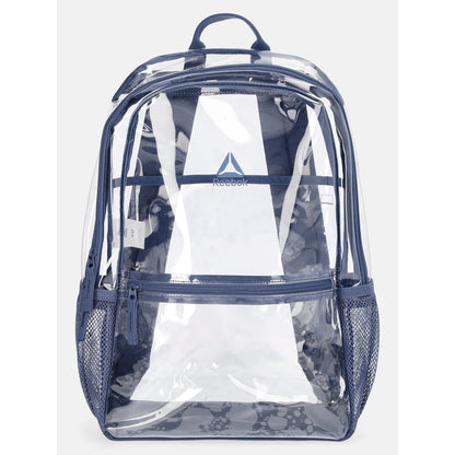 Lightweight clear backpack featuring comfortable adjustable shoulder straps for all-day wear.