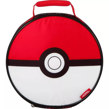 Round lunch bag with Poké Ball design and logo on a white background